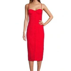 Antonio Melani Stretch Linen Sweetheart Neck Sleeveless Dress - Size 2